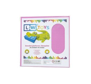 L-W Toys Large building mat 50x50 points pink