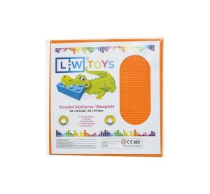 L-W Toys Large building mat 50x50 points orange