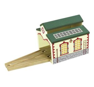 Maxim Wooden depot for two locomotives