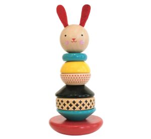 Petit Collage Wooden tower bunny