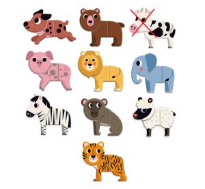 Vilac Wooden magnets Funny animals