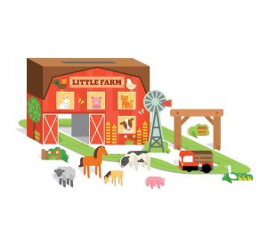 Petit Collage Small Farm Play Set