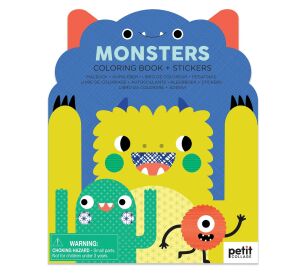 Petit Collage Coloring with stickers Monsters