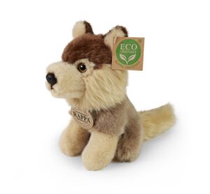 Rappa Plush wolf sitting 16 cm ECO-FRIENDLY