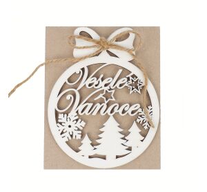 Kúzlo dreva Christmas Decoration Merry Christmas 7 cm