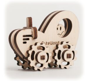 CuteWood Wooden 3D Tractor Puzzle