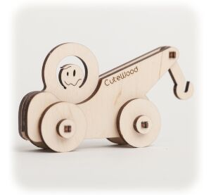 CuteWood Wooden 3D Puzzle Tow Truck