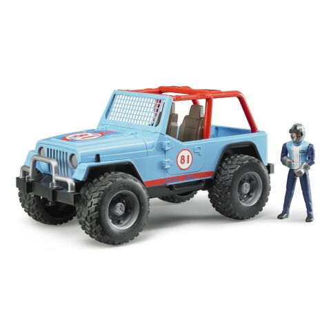 Bruder Blue car JEEP with driver