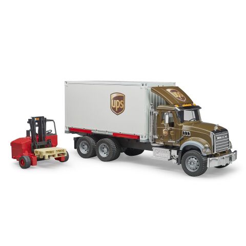 Bruder Mack UPS truck with forklift