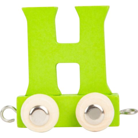 small foot Wooden train coloured alphabet letter H