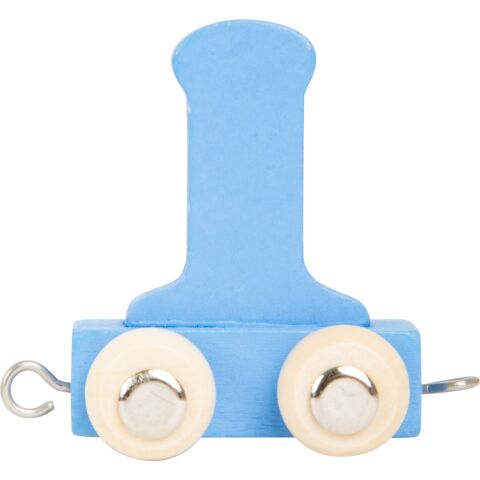 small foot Wooden train coloured alphabet letter I