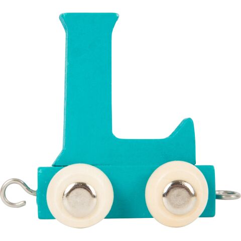 small foot Wooden train coloured alphabet letter L