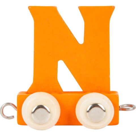 small foot Wooden train coloured alphabet letter N