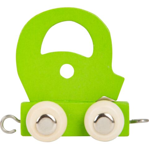 small foot Wooden train coloured alphabet letter Q