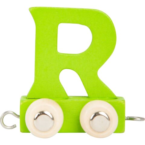 small foot Wooden train coloured alphabet letter R