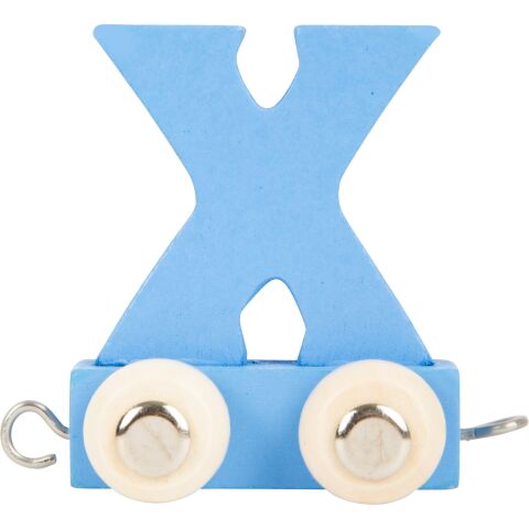 small foot Wooden train coloured alphabet letter X