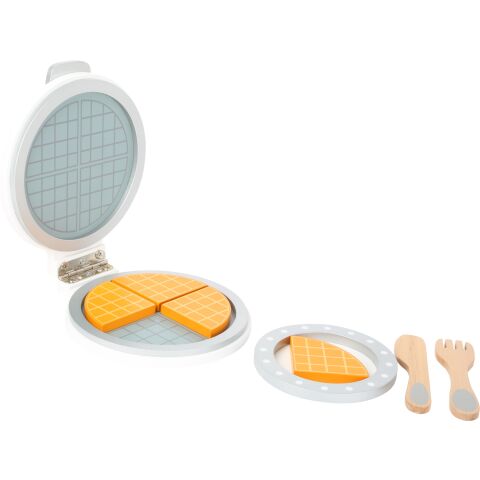 small foot Wooden waffle maker with accessories