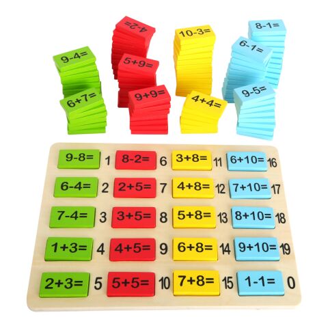 small foot Wooden colorful math table sums