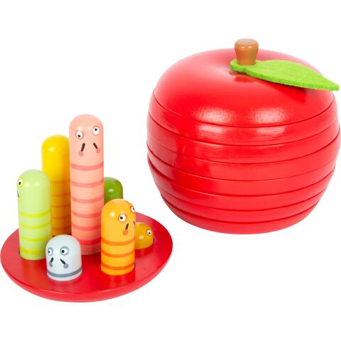 small foot Jigsaw apple with worms