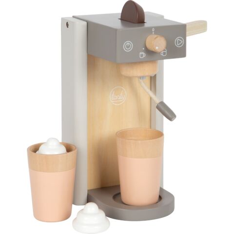 small foot Wooden Coffee Machine with Accessories Tasty Grey