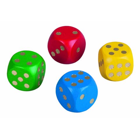 Detoa Wooden dice in tube 34 pcs