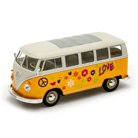 Welly Volkswagen T1 Bus (1963) 1:24 Love & Peace orange