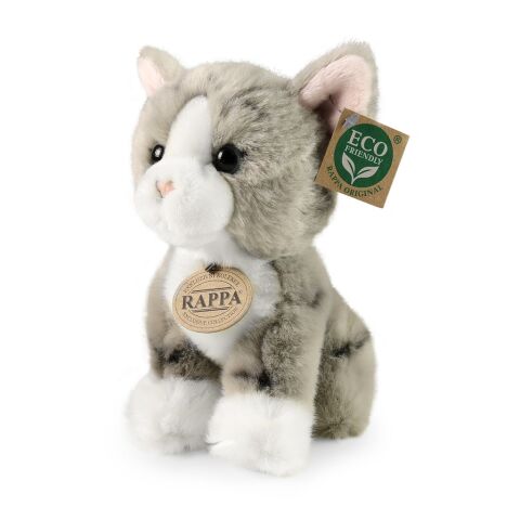 Rappa Plush cat grey 18 cm ECO-FRIENDLY