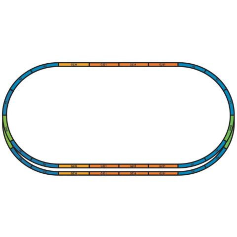 Piko Base for track sets A+E (basic oval with parallel track) - 55367