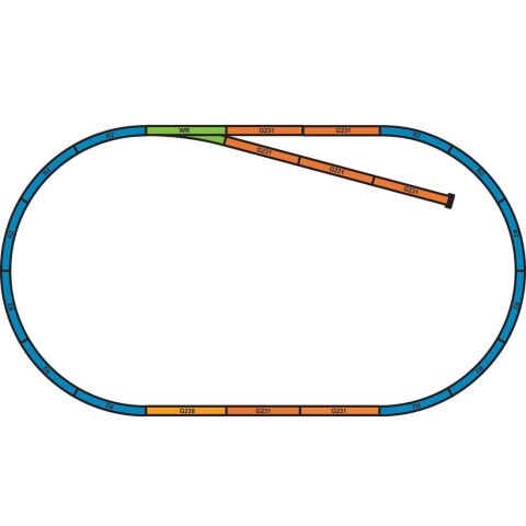 Piko Base for track sets A+B (basic oval with track piece) - 55366