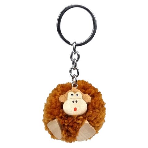 2Kids Toys Wooden Keyring Pompon Monkey