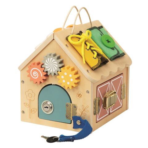 2Kids Toys Activity Board Natural House Small
