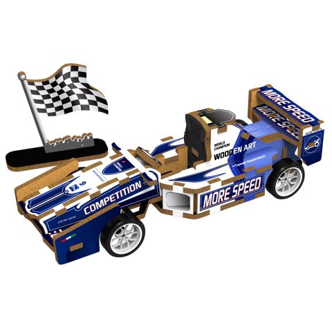 2Kids Toys 3D Wooden Puzzle Formula Race Car
