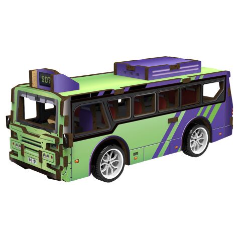 2Kids Toys 3D Wooden Puzzle Bus