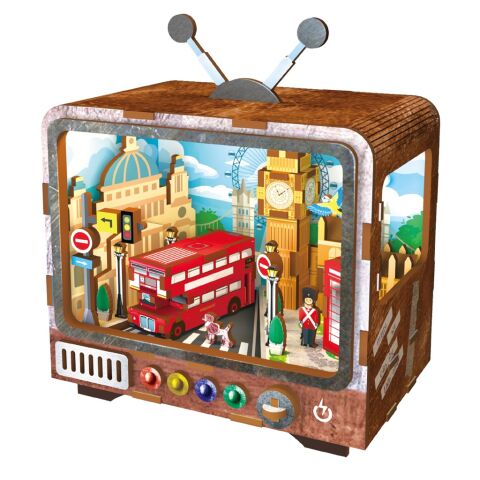 2Kids Toys 3D Wooden Puzzle Retro TV London