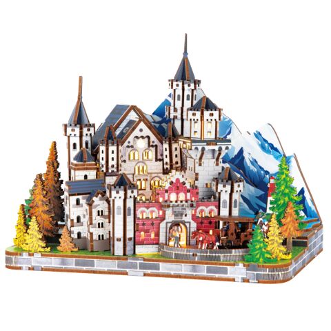 2Kids Toys 3D Wooden Puzzle Miniature Scene Neuschwanstein Castle