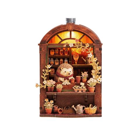 2Kids Toys 3D Wooden Puzzle Magnet Hedgehog's Flower Shop