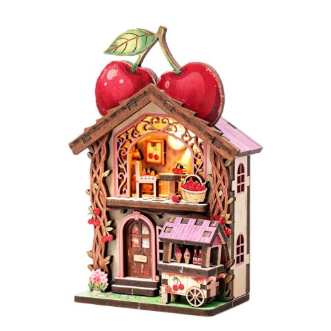 2Kids Toys 3D Wooden Puzzle Magnet Cherry Cottage