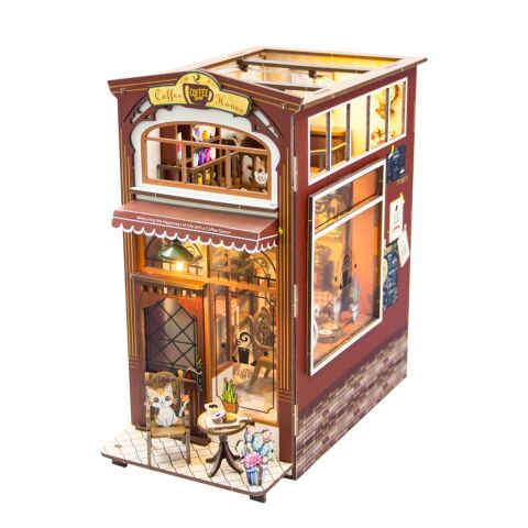 2Kids Toys DIY Book Nook Miniauture House Cafe