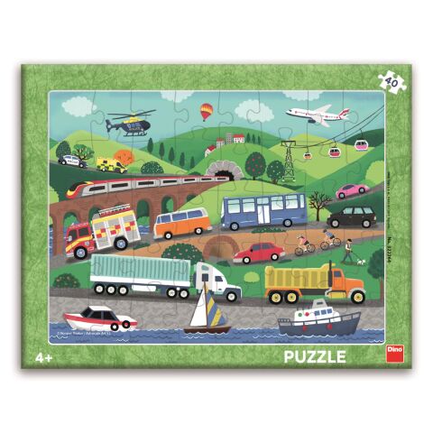 Dino Paper Puzzle Vehicles 40 pieces