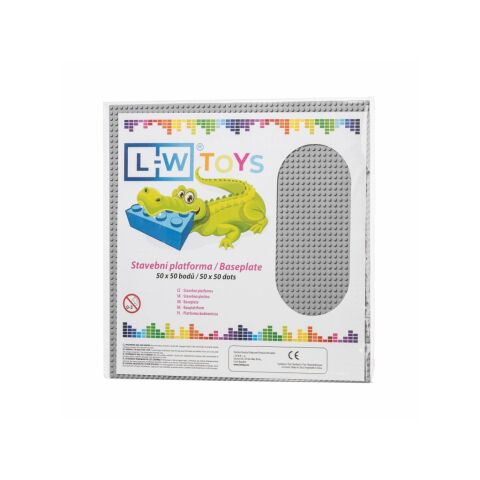 L-W Toys Large building mat 50x50 points grey