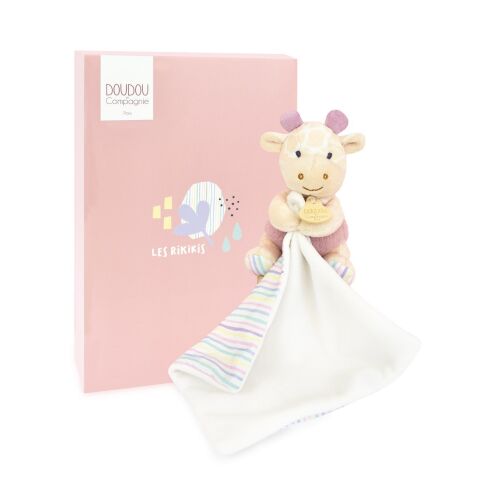 Doudou Plush Giraffe with blanket 11 cm