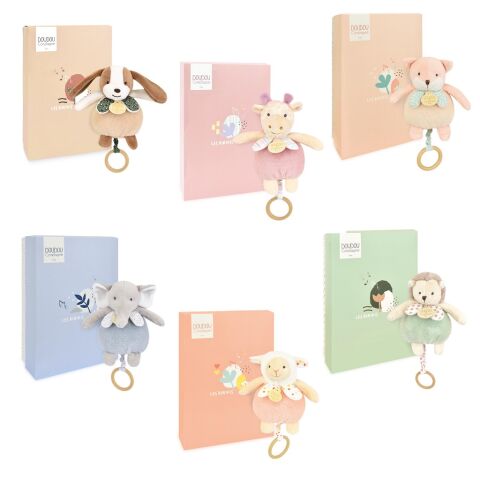Doudou Plush animal playing melody 20 cm 1 pc