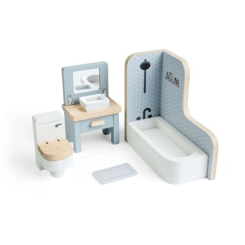 Bigjigs Toys Wooden furniture for a dollhouse Bathroom