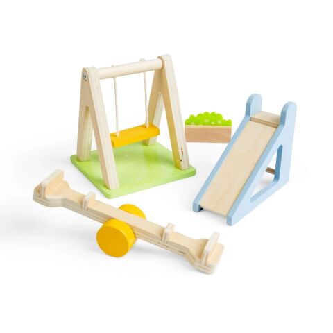 Bigjigs Toys Wooden dollhouse furniture Outdoor playground
