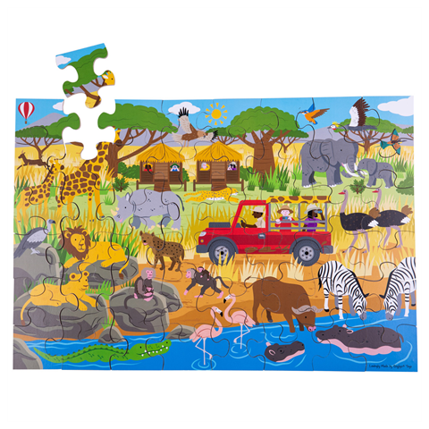 Bigjigs Toys African Adventure Floor Puzzle 48 pieces