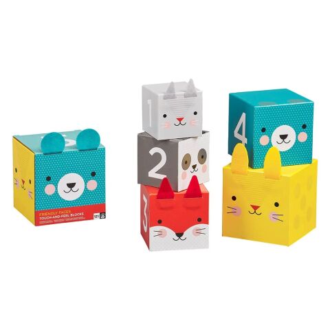 Petit Collage Tower of 1-2-3 cubes animals