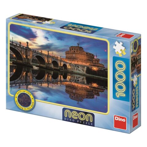 Dino Neon Angel Castle Puzzle 1000 pieces