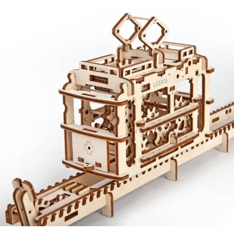 Ugears 3D Wooden Mechanical Puzzle Cable Car with Track