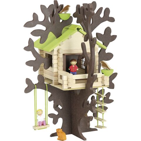 Jeujura 90 Pieces Tree House Wooden Kit