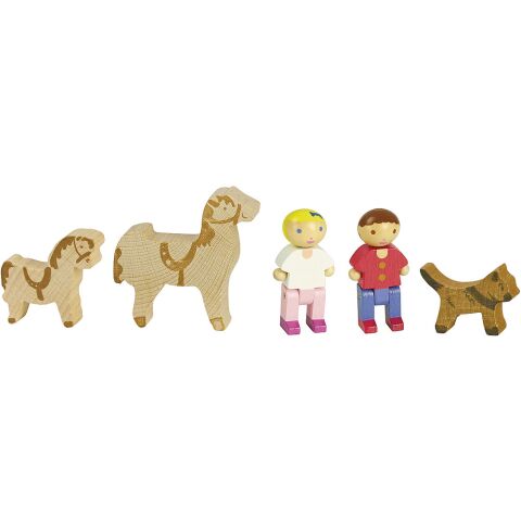 Jeujura Wooden figures for horse kits 5 pcs